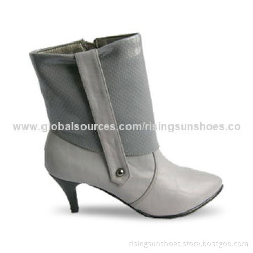 Women's Ankle Dress Boot with Soft PU Upper, Available in Various Sizes and ColorsNew